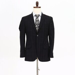 Saks Fifth Avenue 38S Black Check 2-Button Sport Coat Blazer Jacket V656